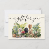 Gift Certificate Dog Grooming Pet Sitting Vet (正面)