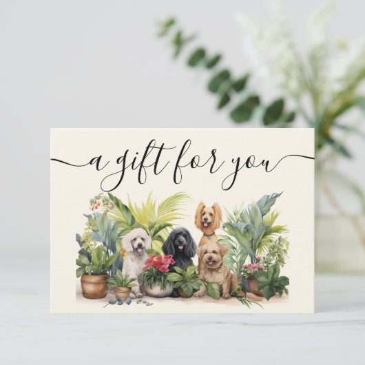 Gift Certificate Dog Grooming Pet Sitting Vet (スタンド正面)