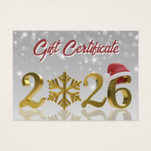 Gift Certificate Gold Big 2026 New Year Gift Card (正面)