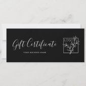 Gift Certificate Logo Script Minimalist Black (正面)