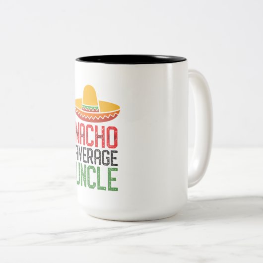 Gift Cinco DeメーヨーNachoの一般の叔父さんのおもしろいな叔父さん ツートーンマグカップ (正面右)
