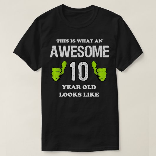 Gift for 10 Year Old Boy Awesome 10 Year Old Pull Tシャツ (デザイン正面)
