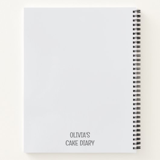 Gift for bakers, customizable recipe journal ノートブック (裏面)