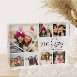 Gift For Big Sister 7 Photo CollageハートBFF フォトブロック