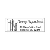 Gift for Book Lover差出人住所 パーソナライズされた セルフインキングスタンプ (デザイン)