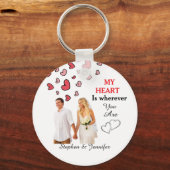 Gift For Couples Wedding personalized photo キーホルダー (正面)