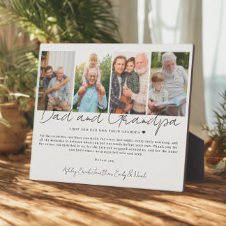 Gift for Dad And Grandpa from Kids and Grandkids フォトプラーク