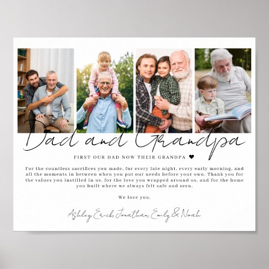 Gift for Dad And Grandpa from Kids and Grandkids ポスター (正面)