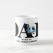 Gift for Dad with Children Names  コーヒーマグカップ (中央)