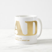 Gift for Dad with Children Names Gold コーヒーマグカップ (正面右)