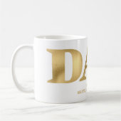 Gift for Dad with Children Names Gold コーヒーマグカップ (左)
