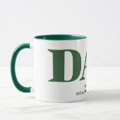 Gift for Dad with Children Names Green Coffee マグカップ (左)