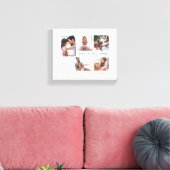 Gift For Daddy 最高の Ever Family Photo Collage キャンバスプリント (インサイチュ (リビング))