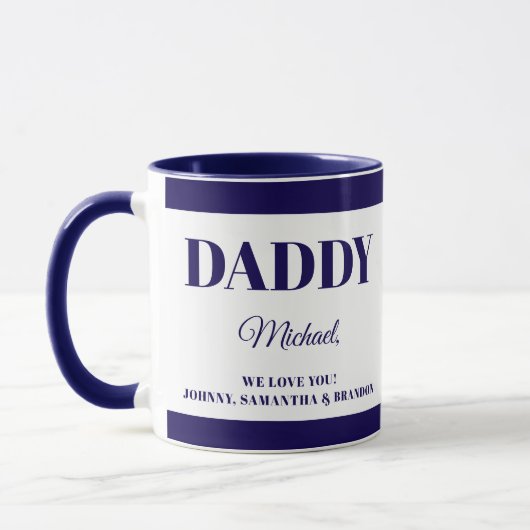 Gift for Daddy with  Names  マグカップ (左)