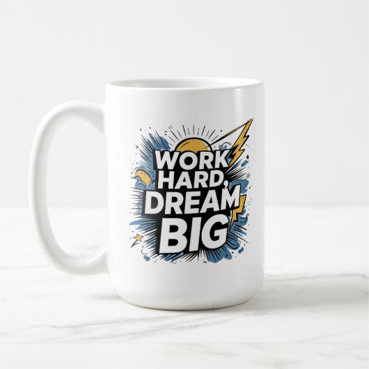 Gift for Go-Getters - Work Hard Dream Big -New Job コーヒーマグカップ (左)