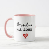 Gift For Grandma, Personalized with Name & Year マグカップ (左)