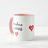 Gift For Grandma, Personalized with Name & Year マグカップ (正面左)