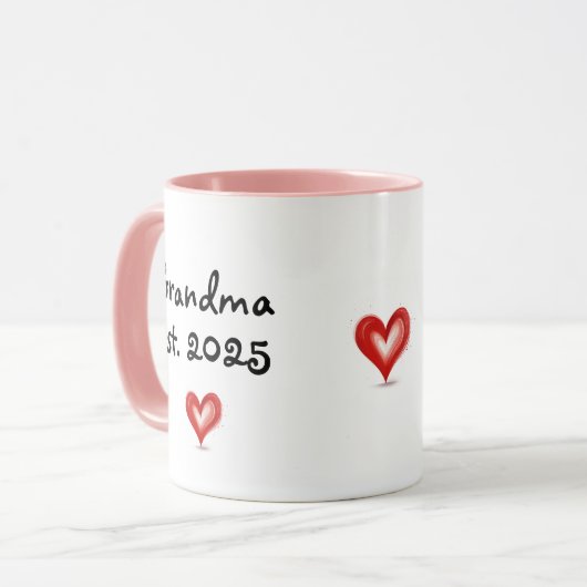 Gift For Grandma, Personalized with Name & Year   マグカップ (正面左)
