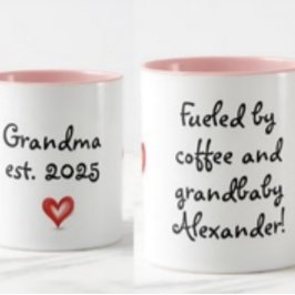 Gift For Grandma, Personalized with Name & Year   マグカップ