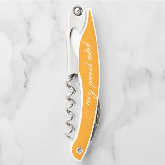 Gift for Grandpa with Orange Solid Personalized  ソムリエナイフ (正面)