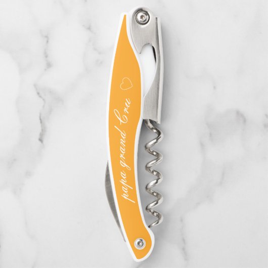 Gift for Grandpa with Orange Solid Personalized  ソムリエナイフ (裏面)