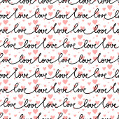 Gift for Man Love Text Pink Black Heart Tie ネクタイ