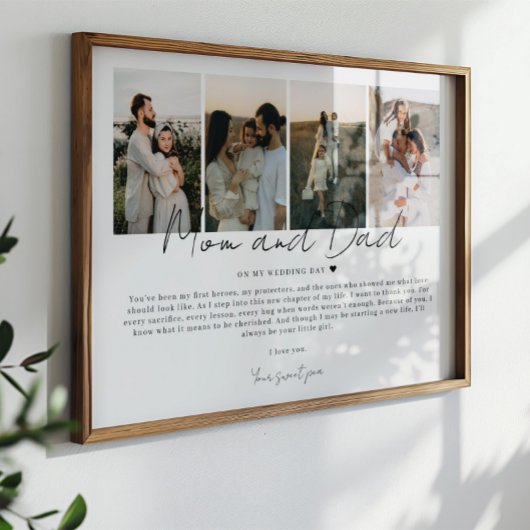 Gift for Mom And Dad On My Wedding Day for Parents ポスター