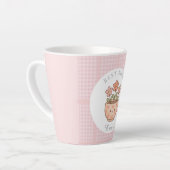 Gift For Mom,Best Mom Ever,Pink Checkered カフェラテマグ (左アングル)