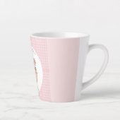 Gift For Mom,Best Mom Ever,Pink Checkered カフェラテマグ (右)