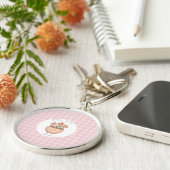 Gift For Mom,Best Mom Ever,Pink Checkered キーホルダー (側面)