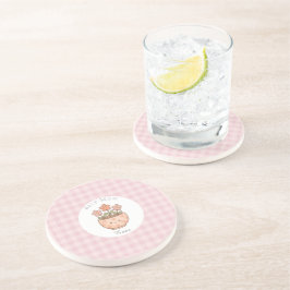 Gift For Mom,Best Mom Ever,Pink Checkered コースター