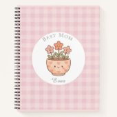 Gift For Mom,Best Mom Ever,Pink Checkered ノートブック (正面)