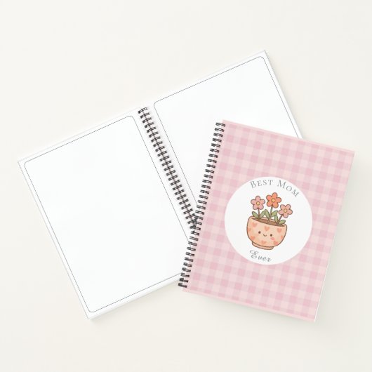 Gift For Mom,Best Mom Ever,Pink Checkered ノートブック (内部)