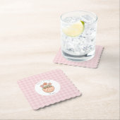 Gift For Mom,Best Mom Ever,Pink Checkered ペーパーコースター (インサイチュ)