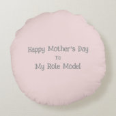 Gift For Mom,Best Mom Ever,Pink Checkered ラウンドクッション (裏面)