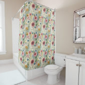 Gift for Mom & Dad Pastel Wildflowers Curtain シャワーカーテン (インサイチュ)