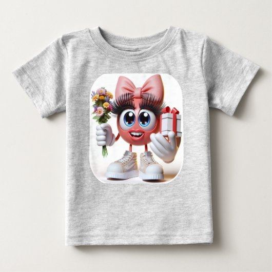  Gift for Mom, Emoji, by Natasha Us   ベビーTシャツ (正面)