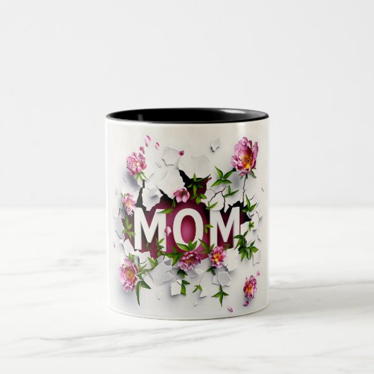Gift for Mom for Mother's Day or Birthday Gift ツートーンマグカップ (中央)