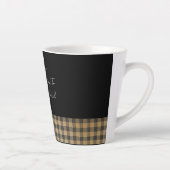 Gift For Mom, Happy Mothers Day,Flower Art カフェラテマグ (右)