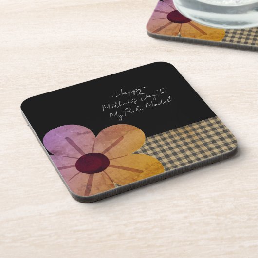 Gift For Mom, Happy Mothers Day,Flower Art コースター (左側)