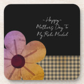 Gift For Mom, Happy Mothers Day,Flower Art コースター (正面)