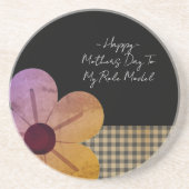 Gift For Mom, Happy Mothers Day,Flower Art コースター (正面)