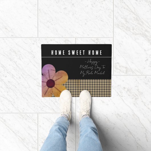 Gift For Mom, Happy Mothers Day,Flower Art ドアマット (室内)