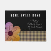 Gift For Mom, Happy Mothers Day,Flower Art ドアマット (正面)