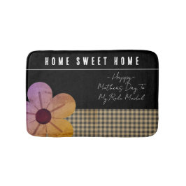 Gift For Mom, Happy Mothers Day,Flower Art バスマット