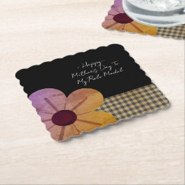 Gift For Mom, Happy Mothers Day,Flower Art ペーパーコースター