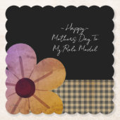 Gift For Mom, Happy Mothers Day,Flower Art ペーパーコースター (正面)
