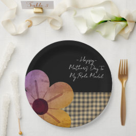 Gift For Mom, Happy Mothers Day,Flower Art ペーパープレート