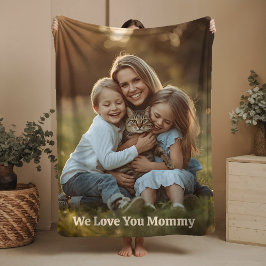 Gift for Mom Sherpa Blanket Photo Mother's Day シェルパブランケット