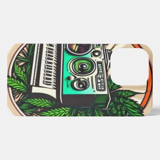 gift for music&weed lovers iPhoneケース (裏面横)